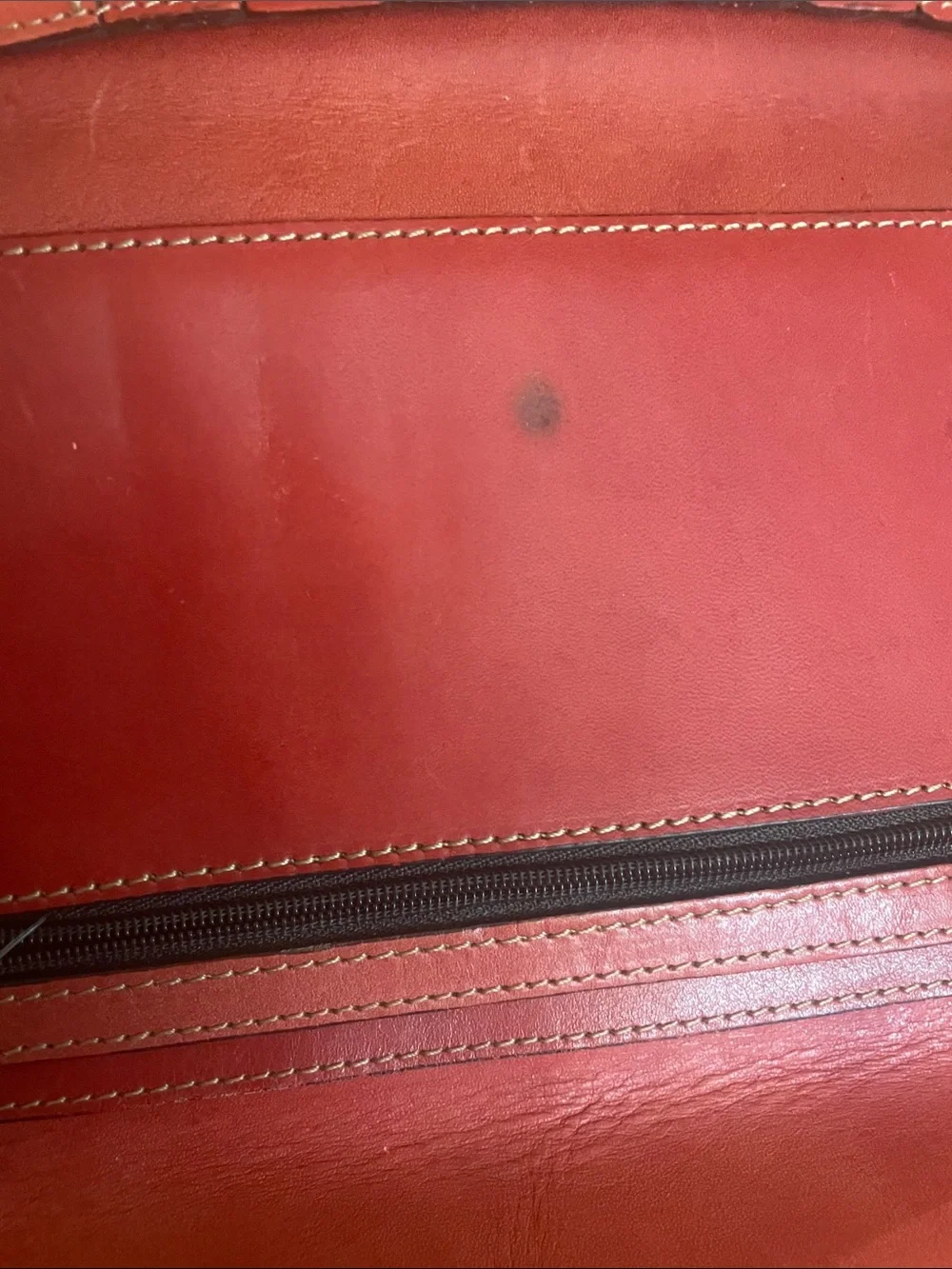 Patricia Nash Weathered Studded Leather Wallet/Clutch in Distressed Burnt Orange